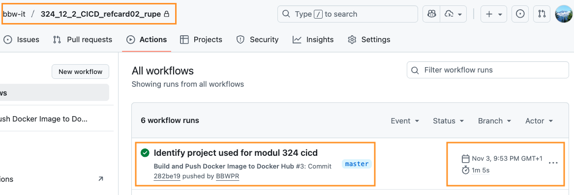 github CI/CD success